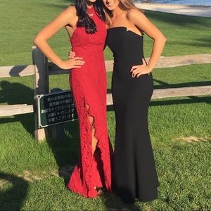 Beautiful lace detailed red gown